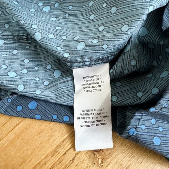 Lords of Harlech Men's Button Down‎ Shirt Blue Paisley Contrast L Tailored Fit - Picture 7 of 10